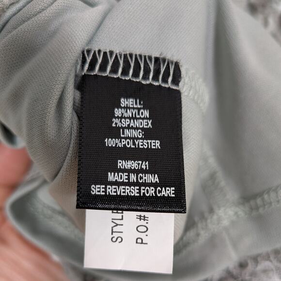 Y2K Lace Long Sleeve Top S Green Brown Fairy Grunge Stretch Dye Indie Lace Scoop - Picture 9 of 10